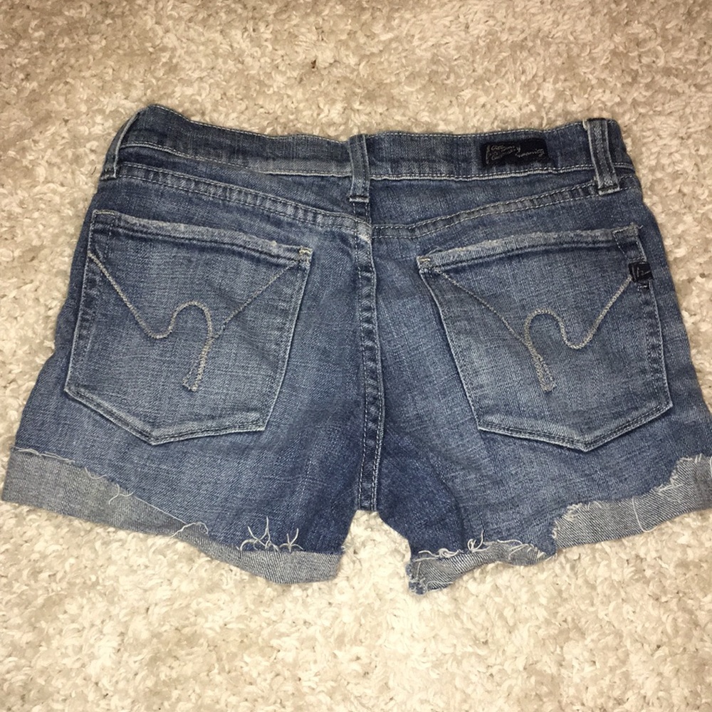 Citizen or humanity cutoff shorts